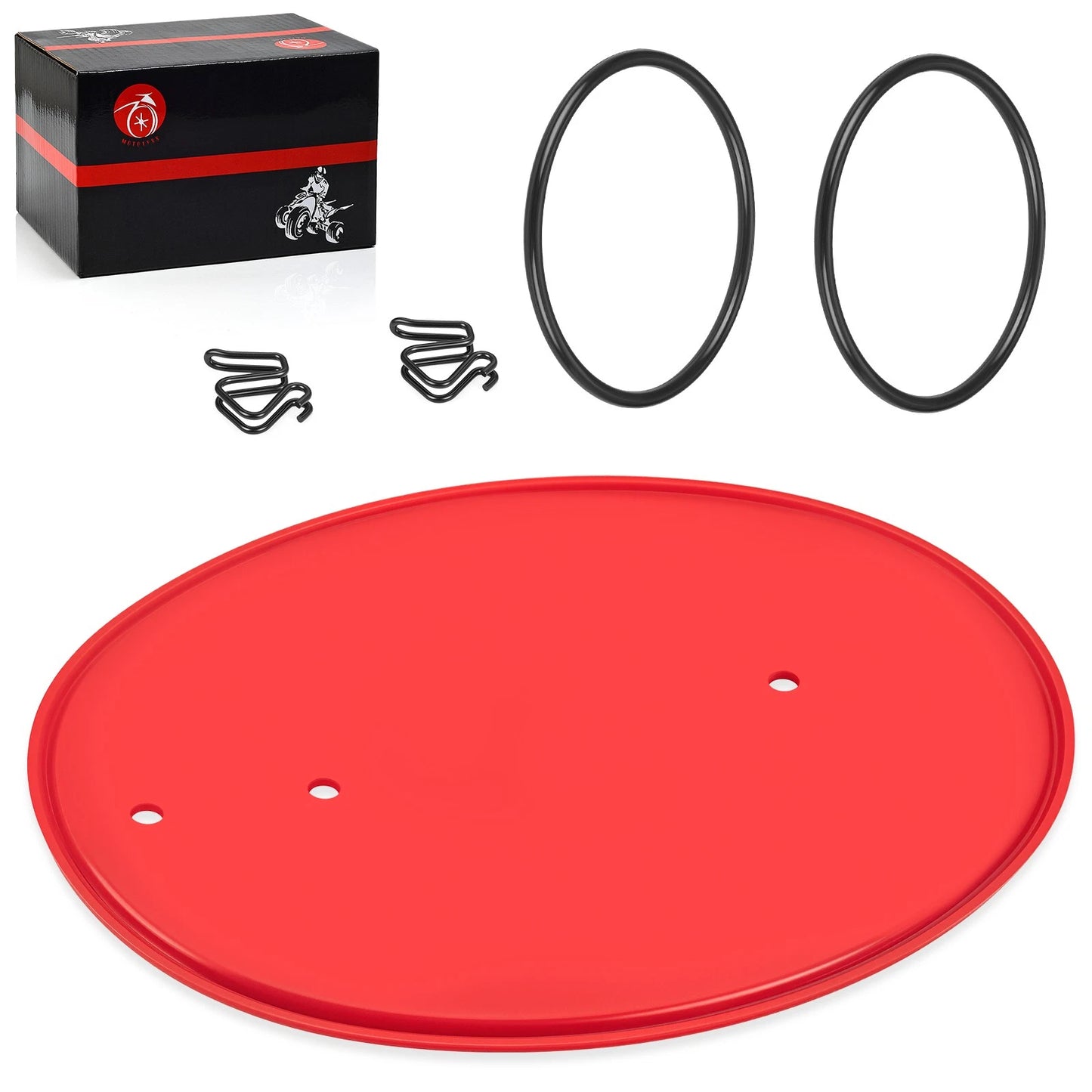 Red Front Number Plate & Clips for Honda Z50R (1979-1987)