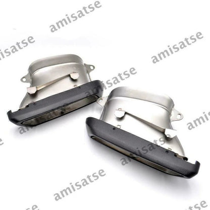 Stainless Steel Rear Bumper Exhaust Pipe for Benz W205 W212 W222 C217 R231 (2014-2023)