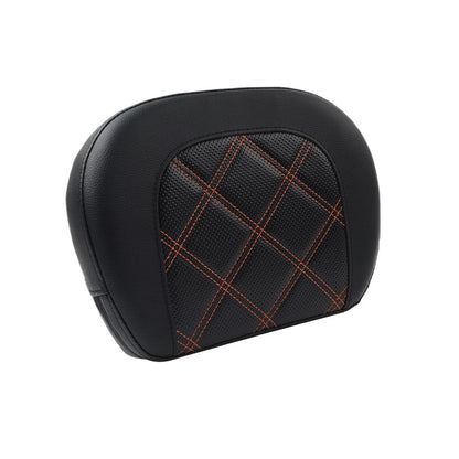 Rear Black Passenger Sissy Bar Backrest Pad for Harley Street Glide FLHX FLHXS