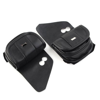 Black Dual Pouches Windshield Bags for Harley Touring Street Glide Special (2014-2023)