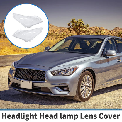 1 Pair Front Left Right Headlight Lens Covers for Infiniti G37 (2007 - 2013)