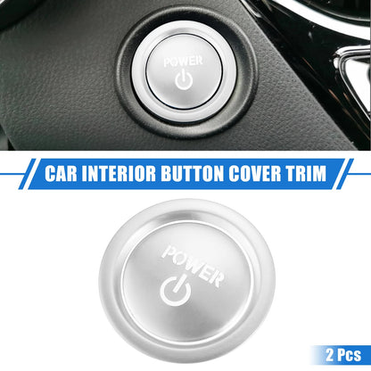 Engine Start Ignition Button Covers for Toyota Sienna (2022-2023) Silver