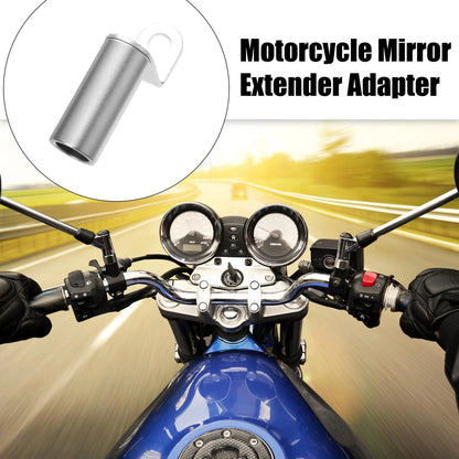Handlebar Extender 10mm Aluminum Alloy Silver Tone for Motorcycle