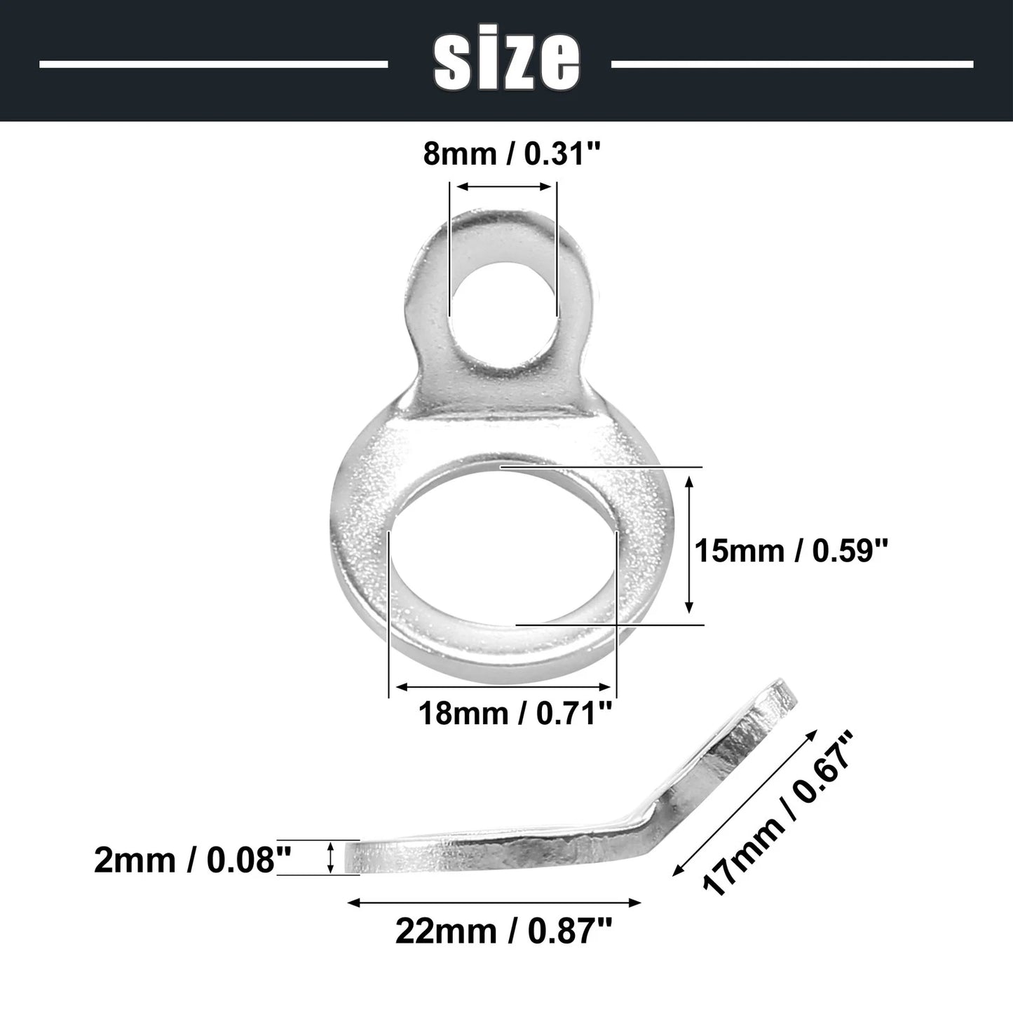 4 x Stainless Steel Tie Down Anchor Hooks for Motorcycles
