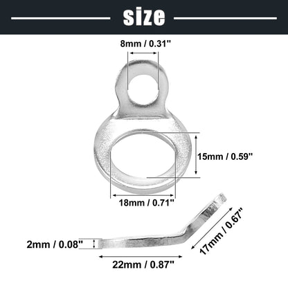 4 x Stainless Steel Tie Down Anchor Hooks for Motorcycles