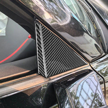 A Pillar Front Triangle Trim Cover Carbon Fiber for Corvette C8 (2020-2024)