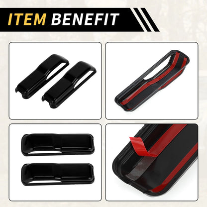 2 x Engine Hood Hinge Cover Trim for Jeep Wrangler JL JLU Sport (2018-2022)