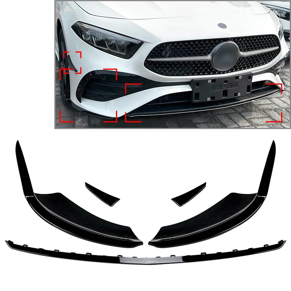 Front Bumper Lip Splitter Spoiler Body Kit for Benz A Class W177 (2023)