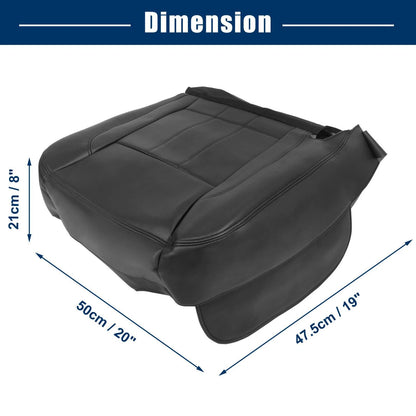 Seat Bottom Cover Black Faux Leather Protector for Dodge Ram