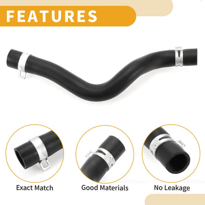 Radiator Hose for Ford Fiesta (2009-2024) Rubber Black 1 Pc