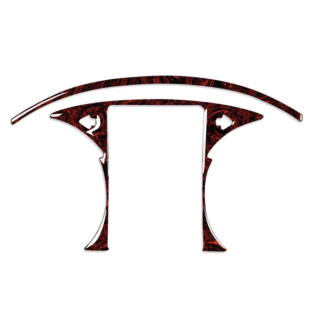 Fire Red Speedometer Panel Cover Trim for Benz C GLC Class (2015-2021)