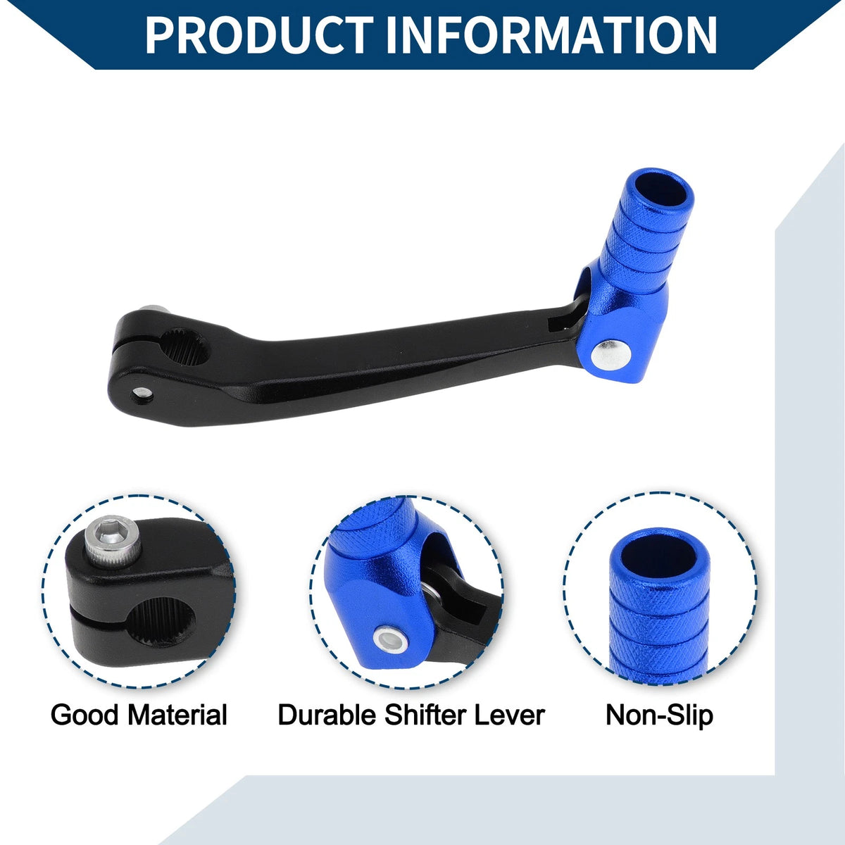 Folding Motorcycle Gear Shifter Lever for Honda CRF150F (2003-2017) Black/Blue