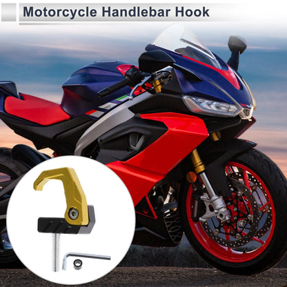 Square W/ Fingerprint Motorcycle Hanging Hook 1 Set Gold Tone Black 42mm