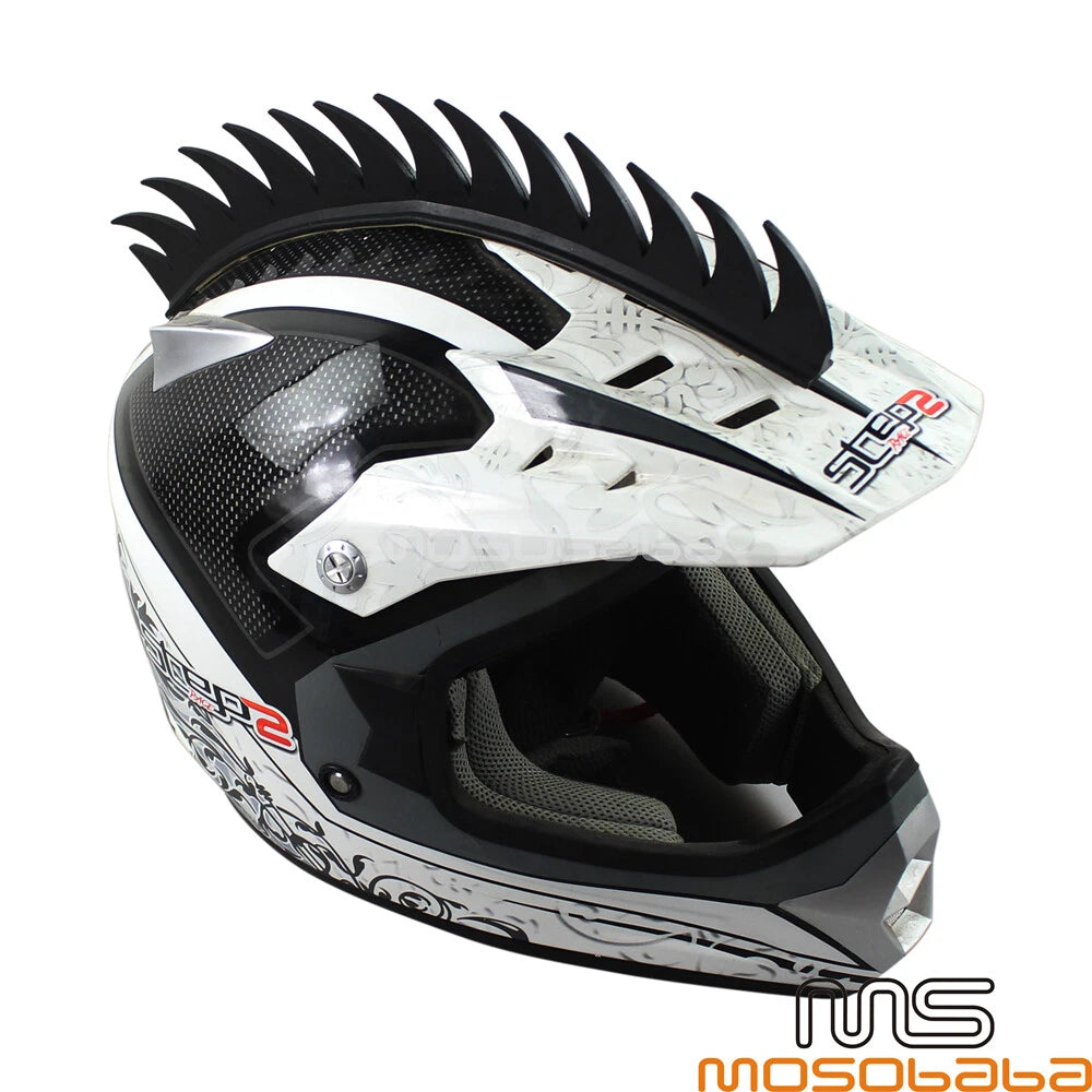 14'' Rubber Spikes Saw Strip for Dirt Bike ATV Motorcycle Helmets
