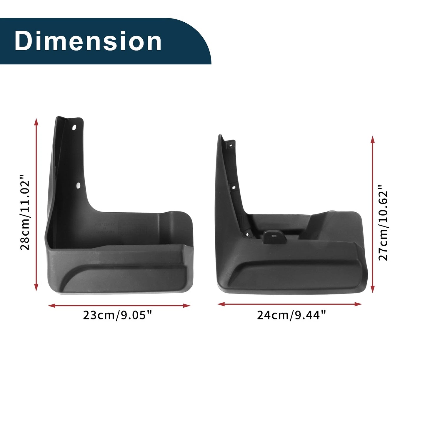 Mud Flaps Splash Guards 1 Set for Toyota Sienna (2018-2021)