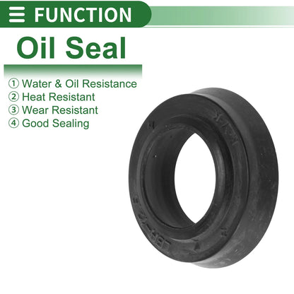 Oil Seal 12.5x20.5x4.5mm Black 5 Pcs Seal Ring Rotary Shaft NBR Rubber