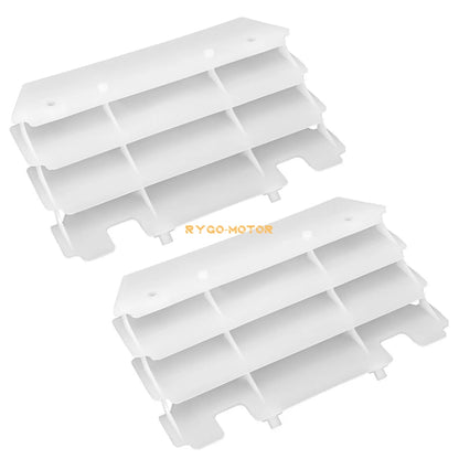 2 x Radiator Louvers Guards White for Kawasaki KX125 KX250 (1997–2004)