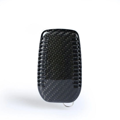 Carbon Fiber Key Cover for Toyota Fortuner Hilux Prado Highlander (2015-2023)