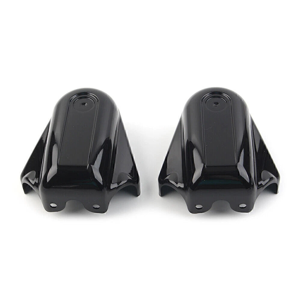 2 x Rear Axle Cover Swingarm Caps for Harley Softail (2008-2017) Black/Chrome