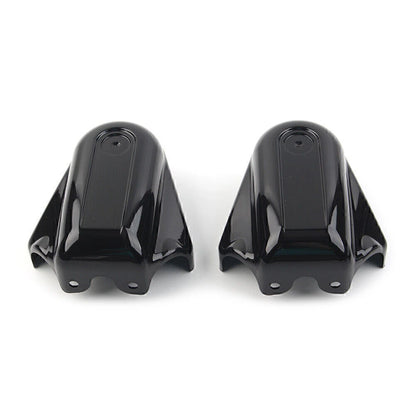 2 x Rear Axle Cover Swingarm Caps for Harley Softail (2008-2017) Black/Chrome