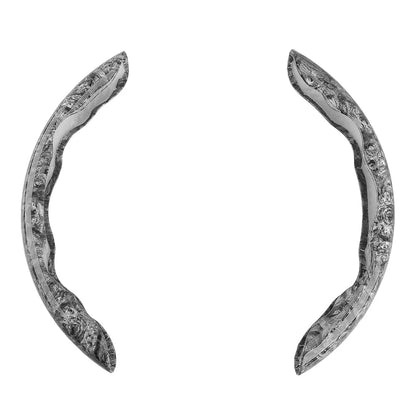 Gray Wood Grain Non-Slip Steering Wheel Cover for Universal Cars