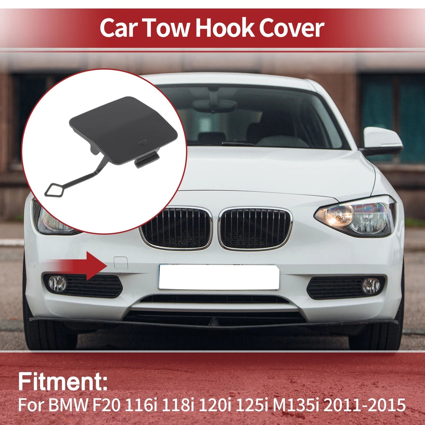 Tow Hook Cover Cap for BMW F20 116i 118i 120i 125i