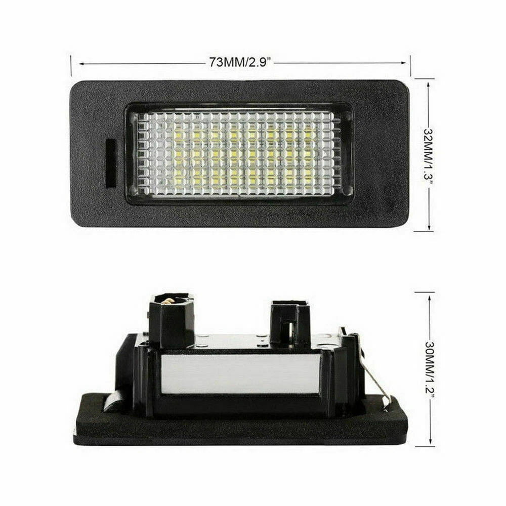 2 x No Error LED License Plate Lights for BMW E82 E88 E90 E92 E39 E60 (2007-2013)