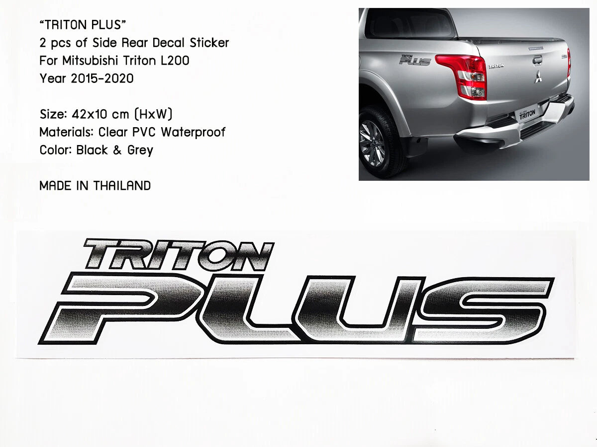 PVC Side Cabin Rear Sticker Decal for Mitsubishi Triton L200 (2015-2019)