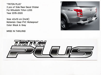 PVC Side Cabin Rear Sticker Decal for Mitsubishi Triton L200 (2015-2019)