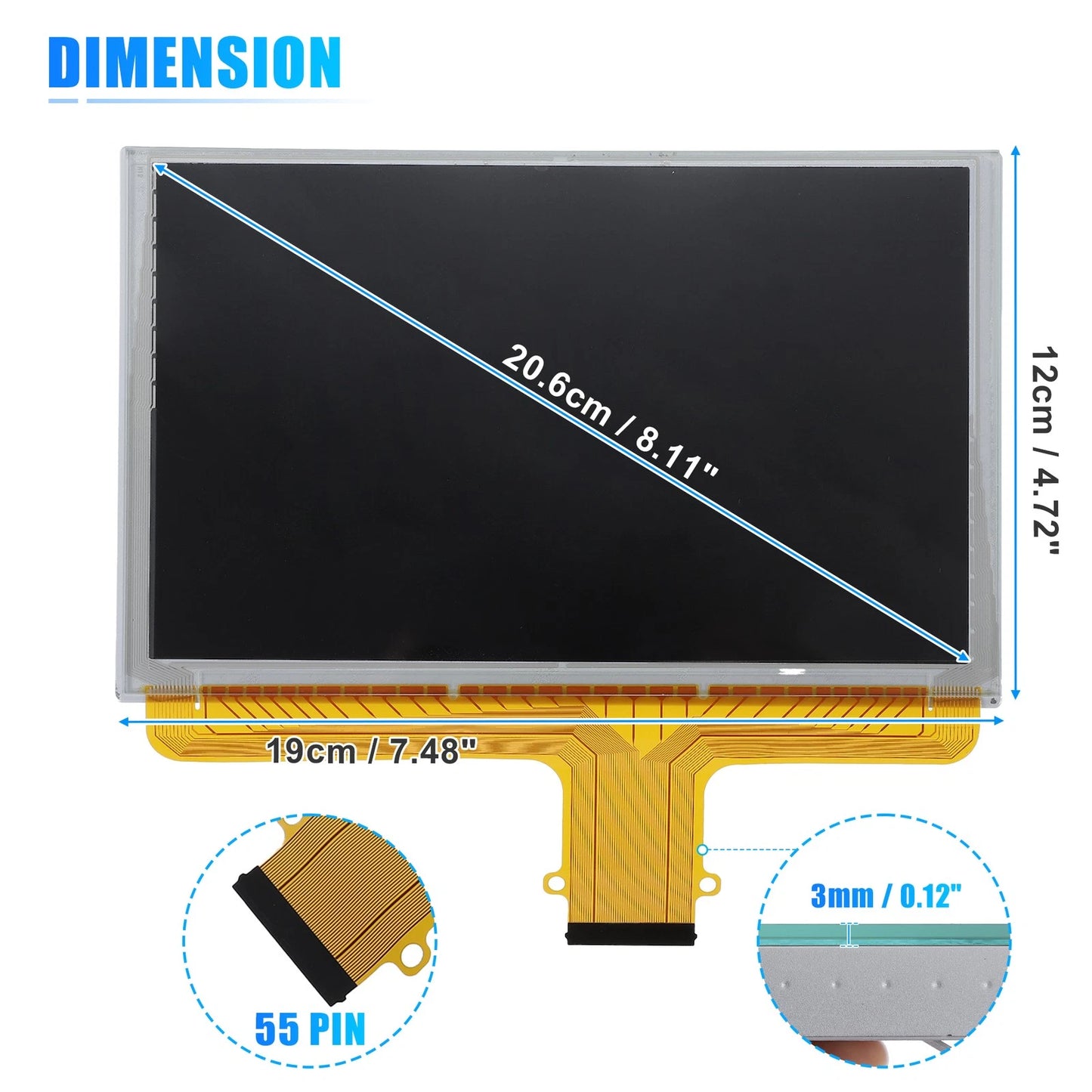8" LCD Touch Screen Digitizer Navigation Radio for GMC Canyon (2017-2018)