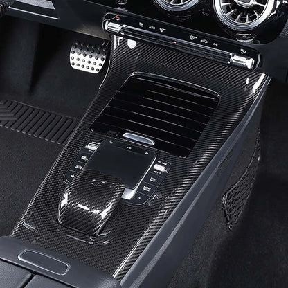 Real Carbon Fiber Center Console Gear Shift Cover Trim Fit For Benz CLA 2020+