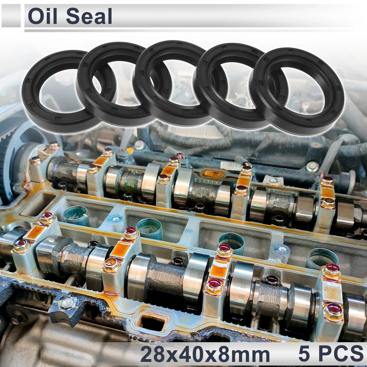 Oil Seal / 28x40x8mm / Rotary Shaft Seal TC Seal Ring Nitrile Rubber
