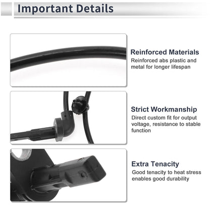 Rear Left/Rear Right ABS Wheel Speed Sensor for Chevrolet Cruze (2011–2016)