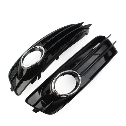 Front Bumper Fog Light Grille Cover with Chrome Ring for Audi A3 (09-12)
