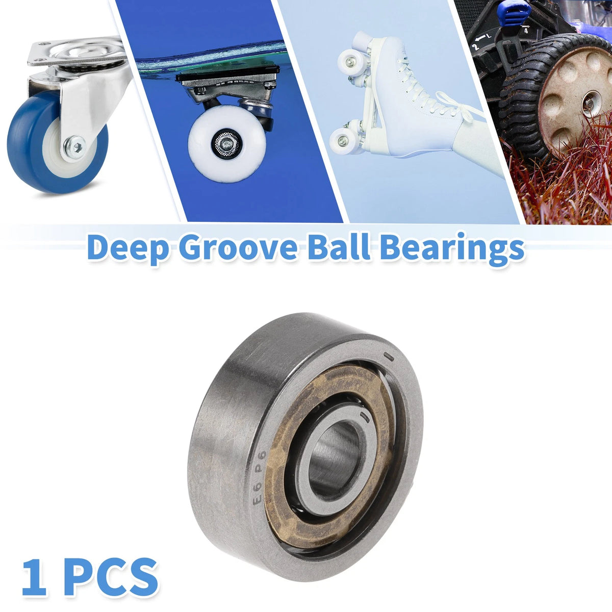 6x21x7mm Deep Groove Ball Bearings for Scooter Skateboard Wheel