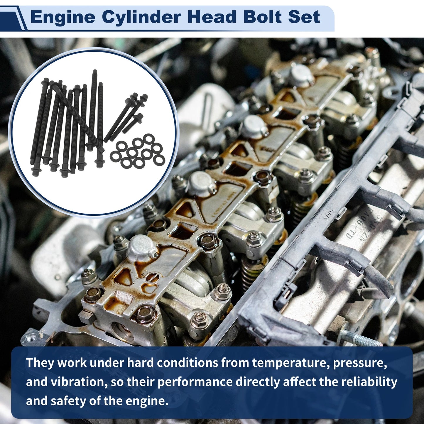Engine Cylinder Head Bolt Set for Mini Cooper Paceman 1.6L (2007-2016)