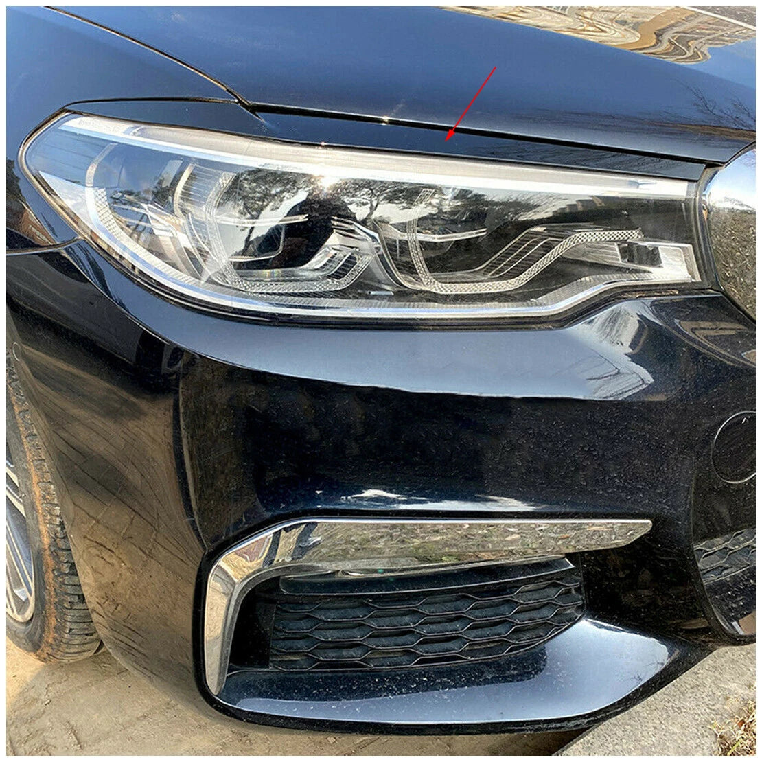 Headlight Eyebrow Eyelid Covers for BMW 5 Series G30 M5 F90 (2017-2020)