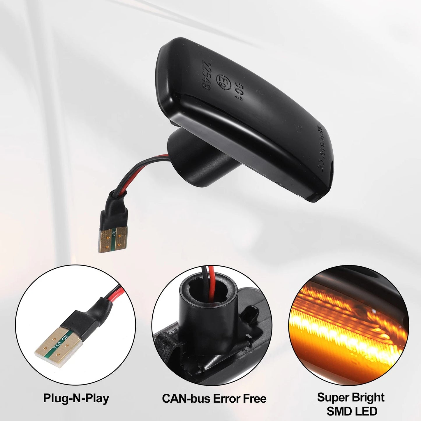 Pair LED Side Indicator Repeater Light for Dodge Caliber Journey