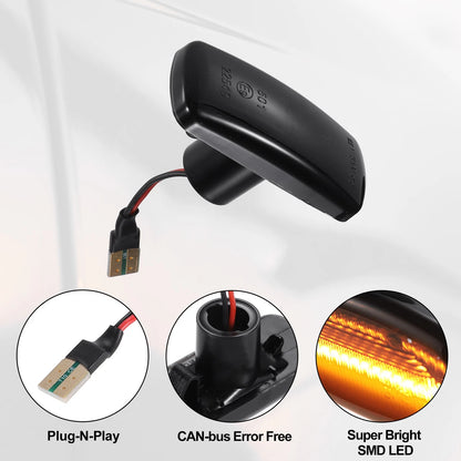 Pair LED Side Indicator Repeater Light for Dodge Caliber Journey