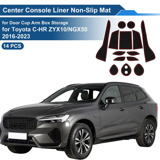 Car Non-Slip Mat 14 Pcs for Toyota C-HR (2016–2023)