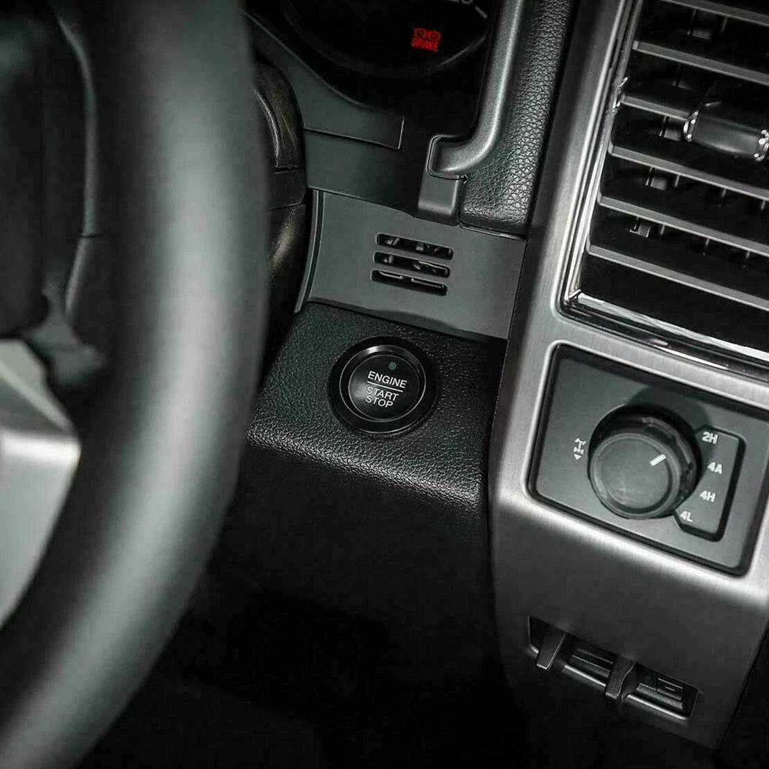 Black Engine Start Stop Button Cover for Ford F150 (2015-2021)