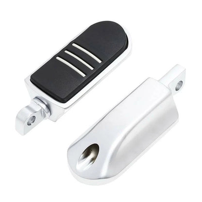 Satin Chrome Footpegs for Harley Touring Limited Softail Fatboy Sportster