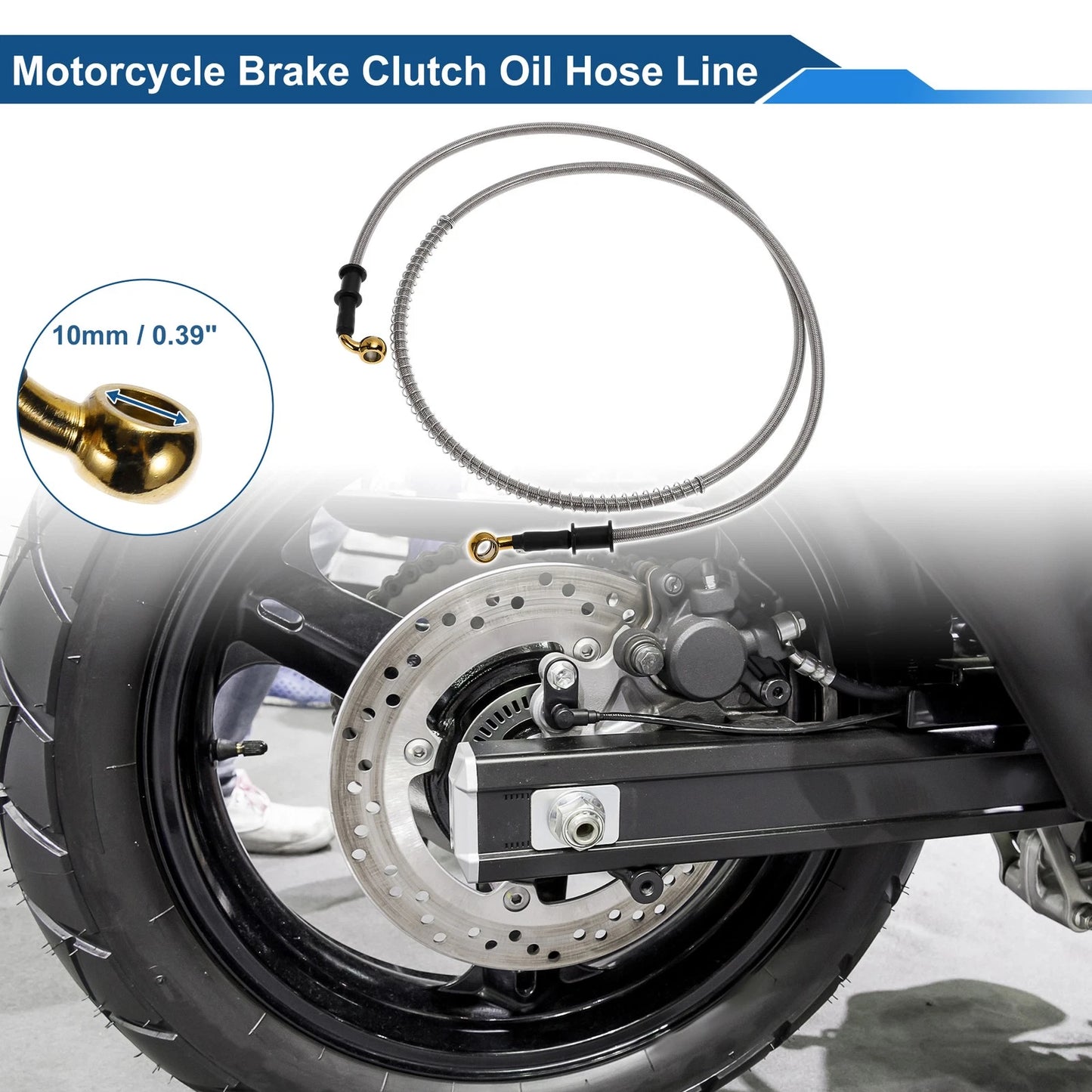 Brake Clutch Oil Hose Line 150cm for Motorcycle