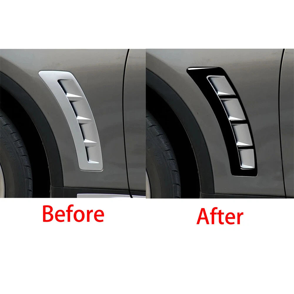 Glossy Black Exterior Side Fender Air Intake Covers for Infiniti FX35 QX70