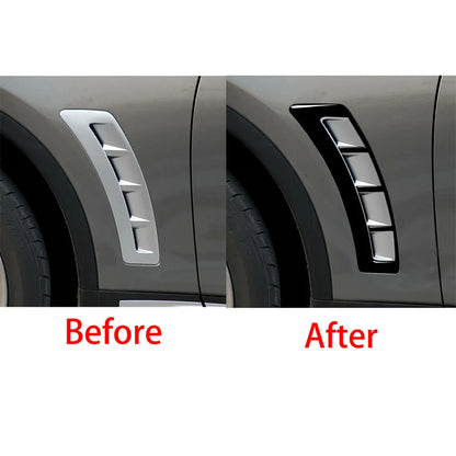Glossy Black Exterior Side Fender Air Intake Covers for Infiniti FX35 QX70