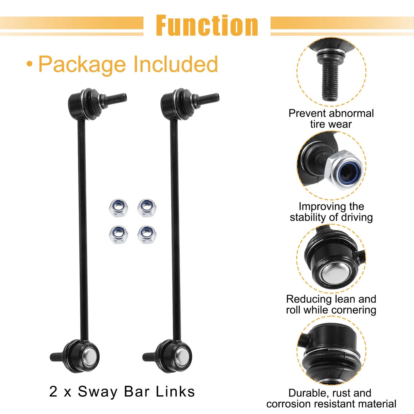 Front Sway Bar Links for Ford Taurus, Mercury Sable (1996-1999)