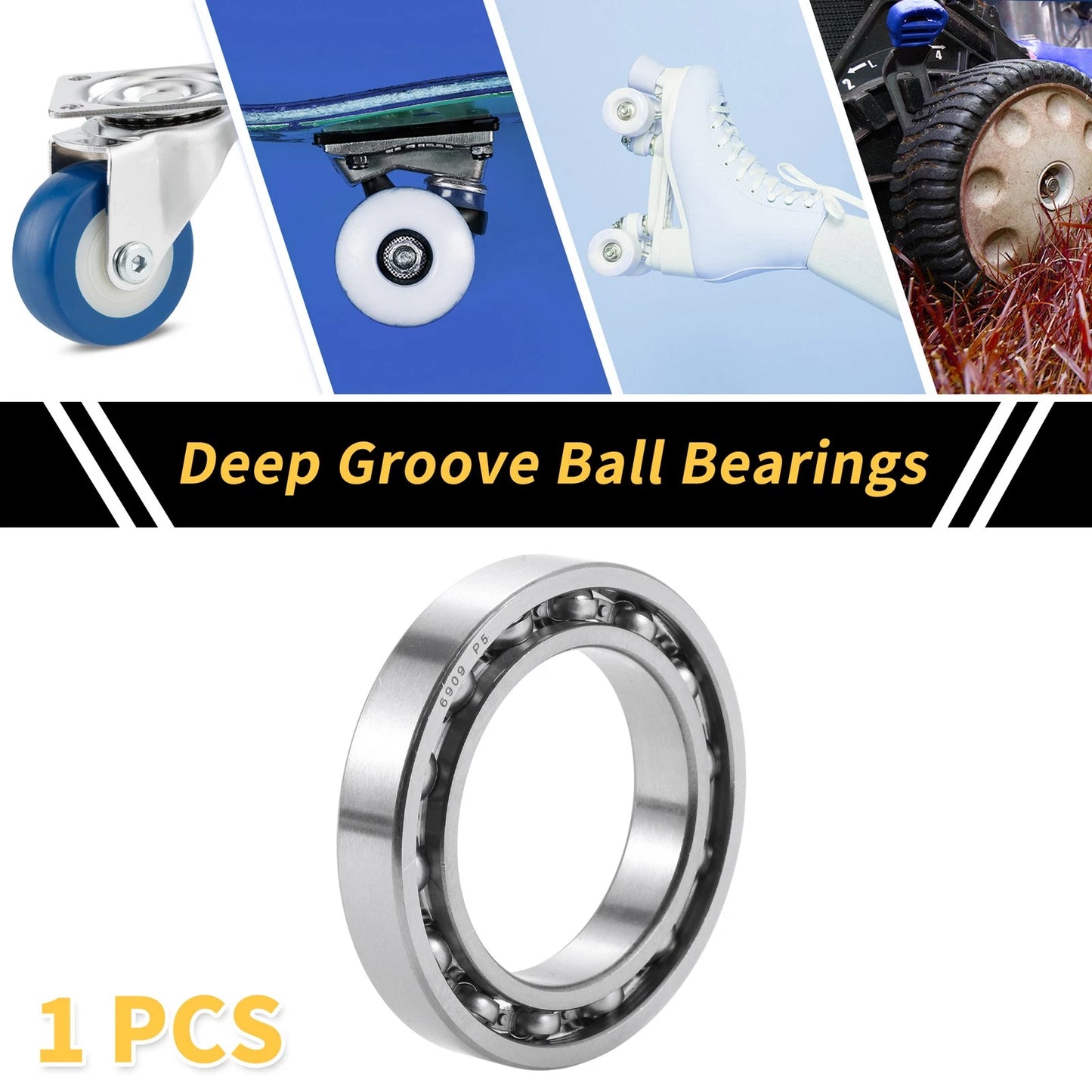 6909 Deep Groove Ball Bearings 45x68x12mm for Scooter Skateboard Wheel