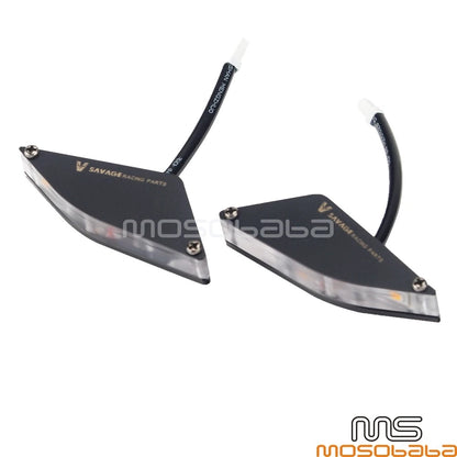 Black LED Turn Signal Mirror Blocks for DUCATI Panigale V4 V2 (2018-2021)