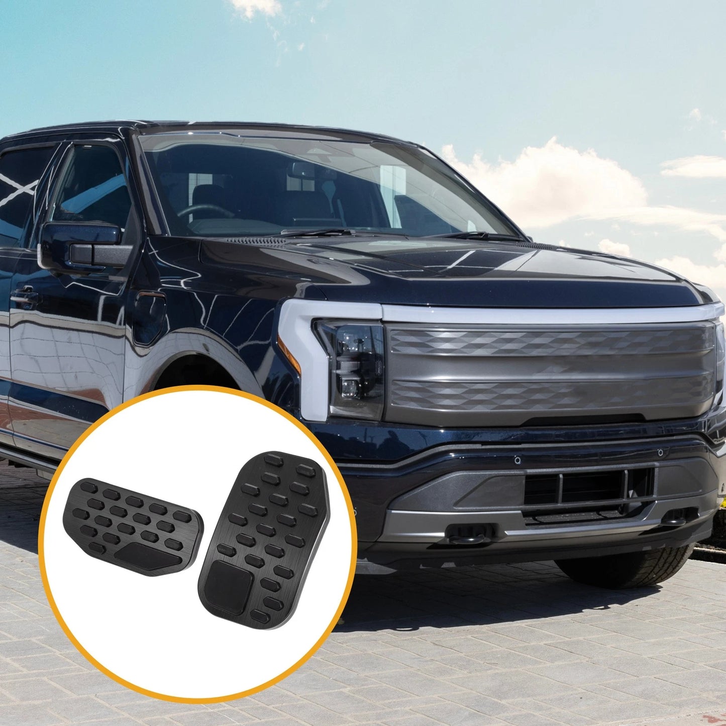 Brake Gas Pedal Pads & Accelerator Pedal Cover for Ford F-150 (2021-2023)