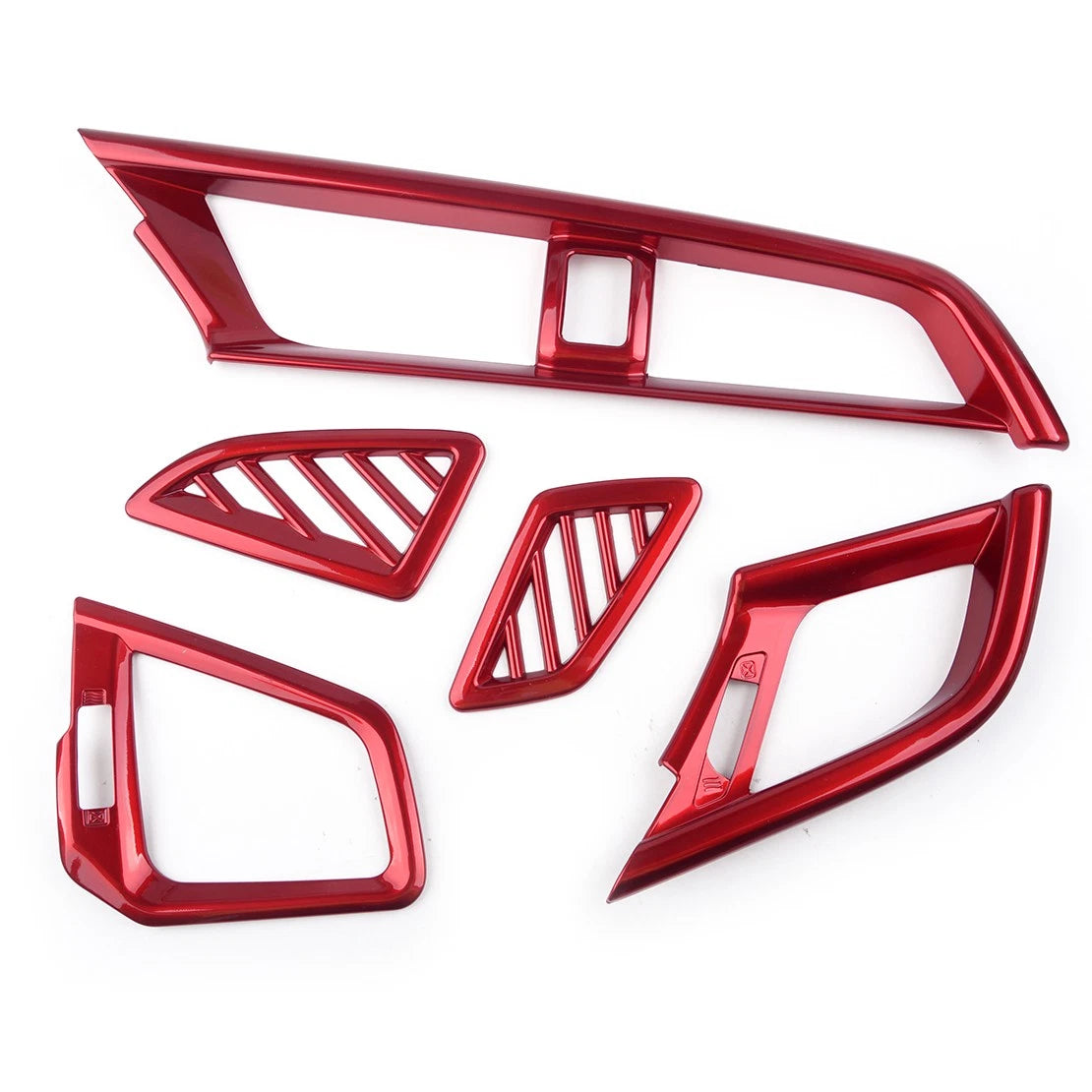 Red ABS Air Outlet Frame Cover Trim for Honda Civic (2016-2019)